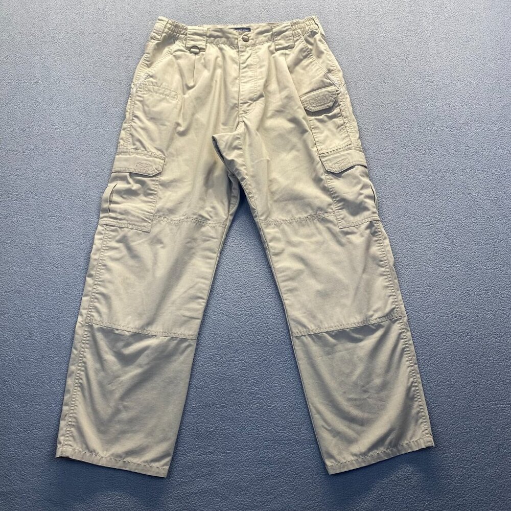 5.11 Tactical Pants Mens 32x30 Beige Tactile Pro Ripstop Cargo Pockets Stretch